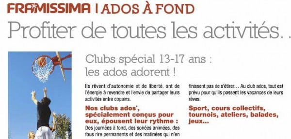 Le Club Ados selon Fram