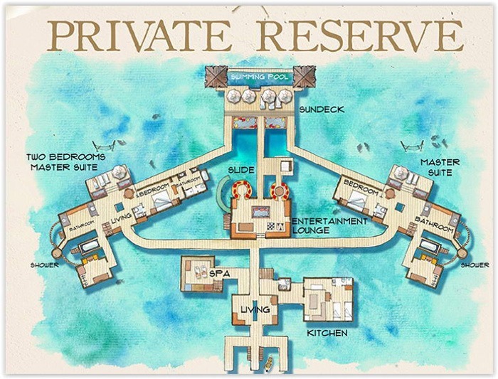 Plan du RDC de The Private Residence