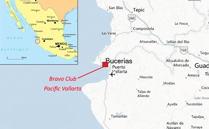 Le Bravo Club Pacific Vallarta est ocalisé sur la côte ouest du Mexique, côté Pacifique