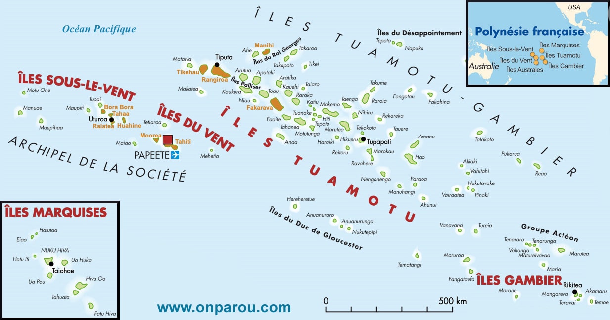 carte de polynesie