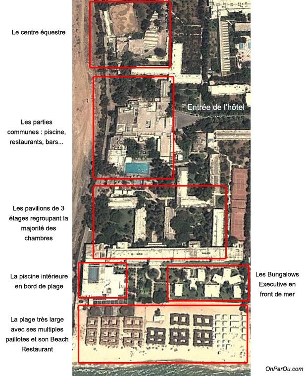La vue aérienne de l'hôtel Les Orangers