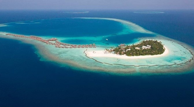 Île-hôtel aux Maldives