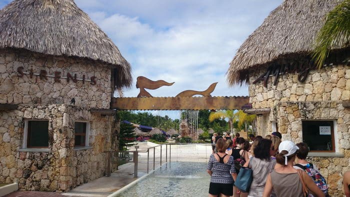 L'entrée de l'Aquapark du Sirenis