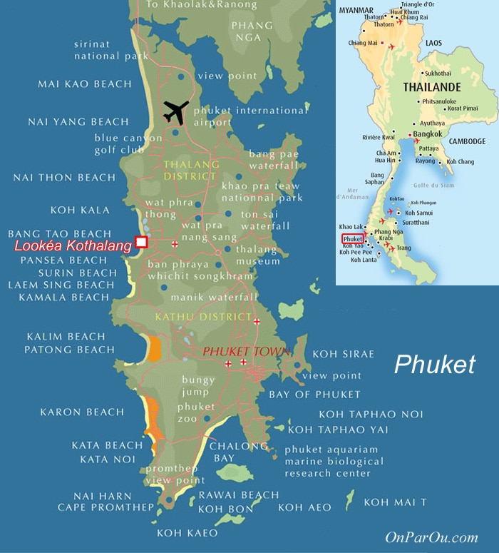 Localisation du Lookéa Kothalang Beach à Phuket 