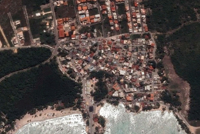 Vue satellite du village de Bayahibe (environ 2000 habitants)