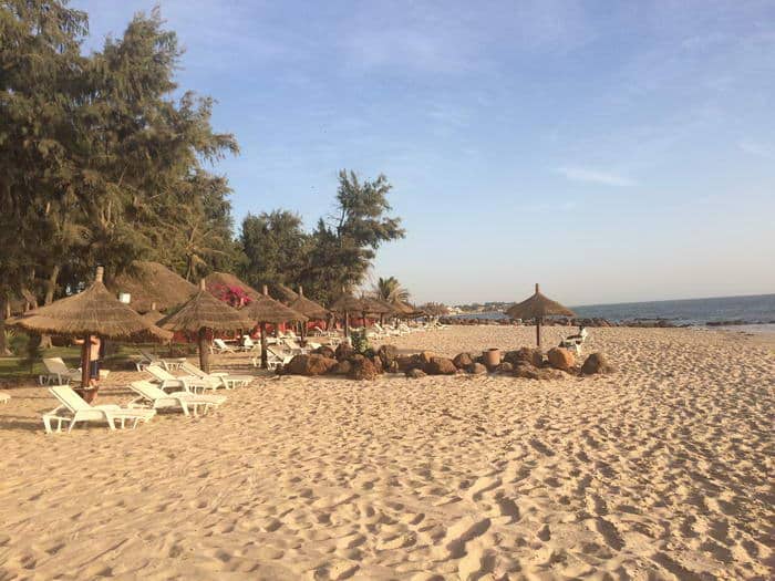 Et, voici la belle plage du Club Jet Tours Royal Baobab à la Somone