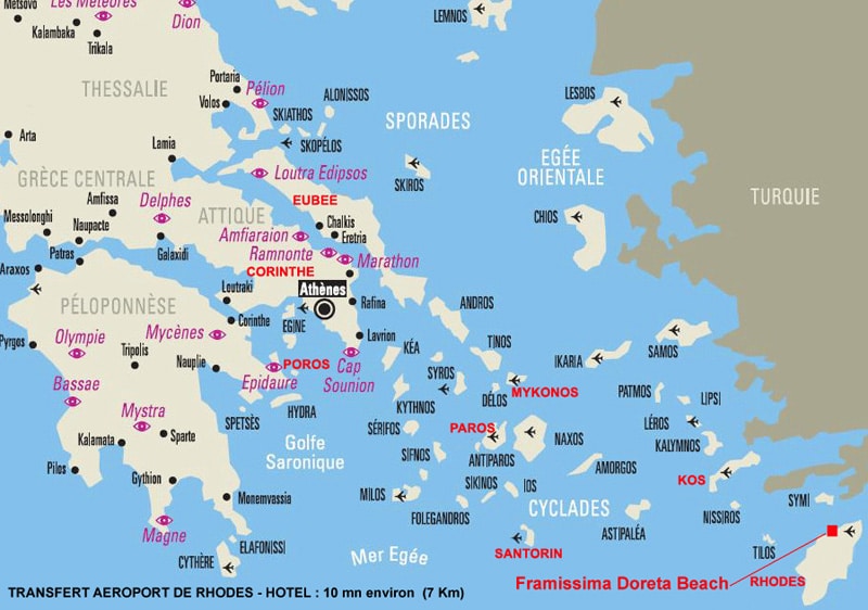 Carte Localisation du Club Framissima Doreta Beach